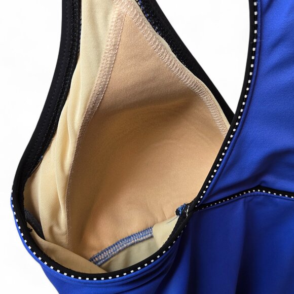 Miraclesuit T Back Swim Top Women's Lightly Padded Cup Crossing Chest Resort 12D - Picture 4 of 6